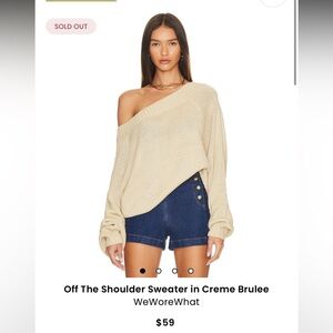 WeWoreWhat Off the Shoulder Sweater- Small